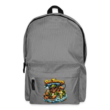 Rollentherapie günstiger als ein Shrink Angler lacht - Rucksack - Mittelgrau - Vorne