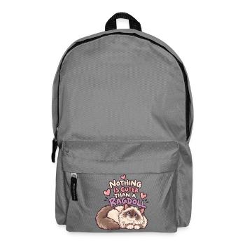 Nichts ist süßer als eine Ragdoll - Rucksack - Mittelgrau - Vorne