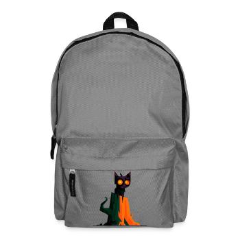 Spooky Geometry Cat - Rucksack - Mittelgrau - Vorne