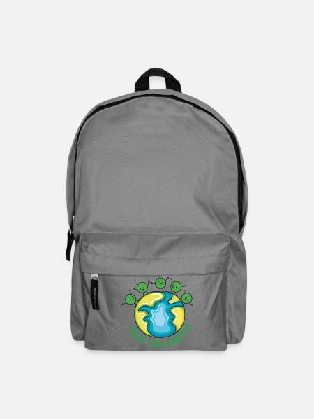Erbsen auf der Erde - Rucksack - Mittelgrau