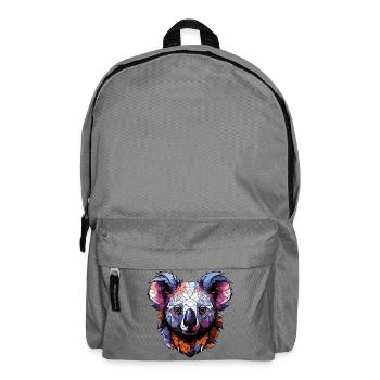 Koala Kopf Geometrisch Bunt - Rucksack - Mittelgrau - Vorne