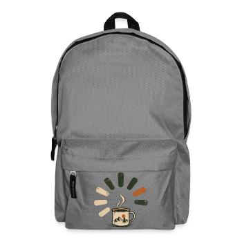 Dampfende Kaffeetasse - Rucksack - Mittelgrau - Vorne
