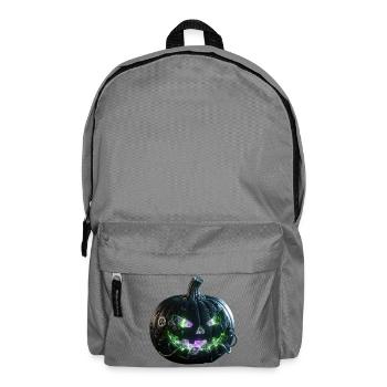 Steampunk-Neon-Kürbis der Zahnräder - Rucksack - Mittelgrau - Vorne