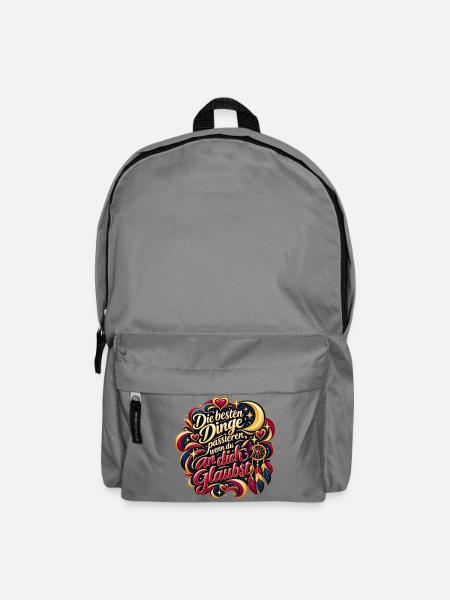 Glaube an dich – Beste Dinge - Rucksack - Mittelgrau