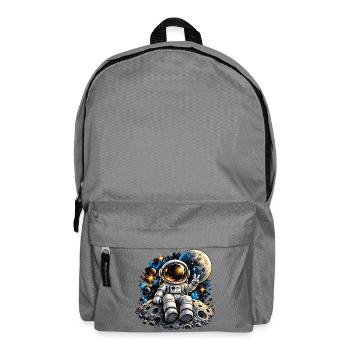 Astronaut auf Mondstein - Rucksack - Mittelgrau - Vorne
