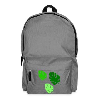 Monstera Blätter Trio Design - Rucksack - Mittelgrau - Vorne