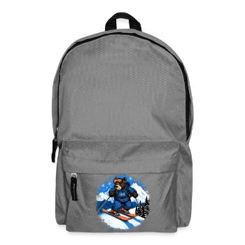 Bären Skifahrer / Ski Bär - Rucksack - Mittelgrau - Vorne