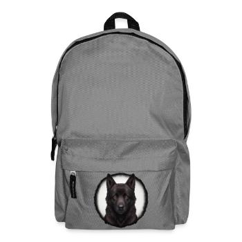 schwarz brauner schäferhund - Rucksack - Mittelgrau - Vorne