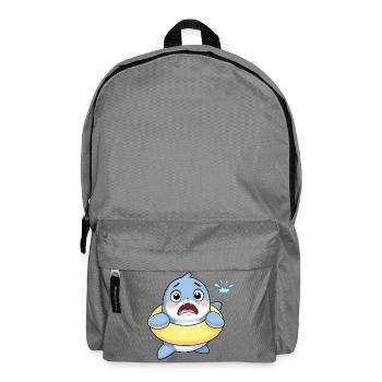 Schüchterner Hai im Schwimmring - Rucksack - Mittelgrau - Vorne