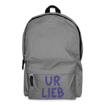 UR LIEB – Süßer Spruch mit österreichischem Charme - Rucksack - Mittelgrau - Vorne