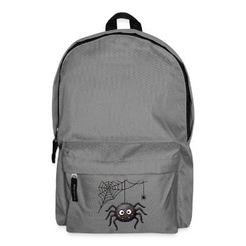 Spinne im Netz Halloween-Anhänger - Rucksack - Mittelgrau - Vorne