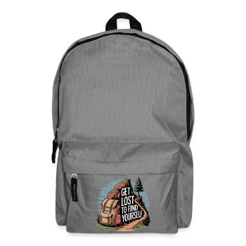 Get Lost to Find Yourself - Outdoor-Motiv - Rucksack - Mittelgrau - Vorne