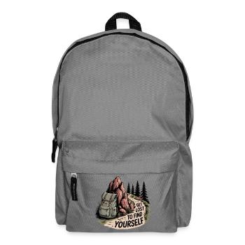 Get Lost to Find Yourself - Outdoor-Motiv - Rucksack - Mittelgrau - Vorne