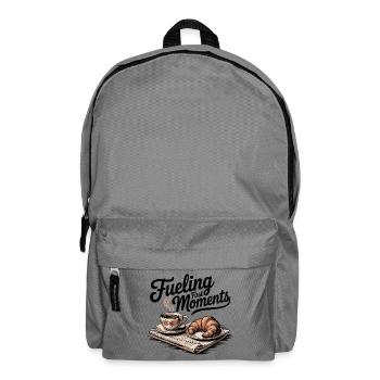 Fueling First Moments – Coffee & Croissant - Rucksack - Mittelgrau - Vorne
