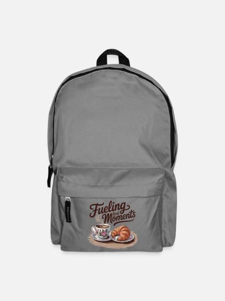 Fueling First Moments – Coffee & Croissant - Rucksack - Mittelgrau