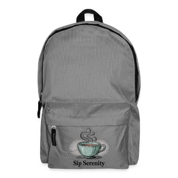 Sip Serenity – Sanfter Morgenzauber - Rucksack - Mittelgrau - Vorne