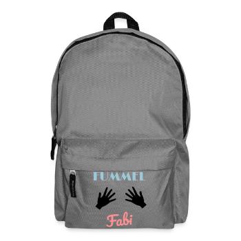 Fummel Fabi Funny Saying Design Hands Humor - Backpack - elephant grey - Front