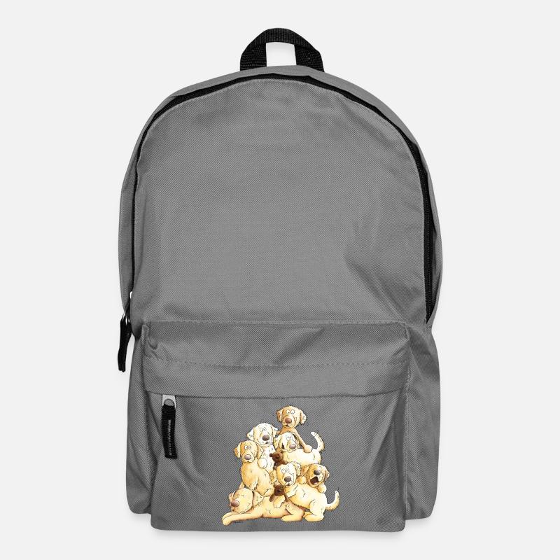 Golden Retriever Hundehaufen Comic Hunde Geschenk - Rucksack - Mittelgrau