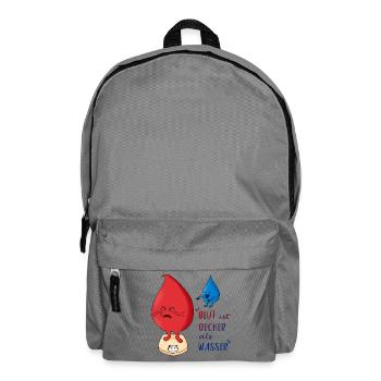 Blut ist dicker als Wasser - Rucksack - Mittelgrau - Vorne