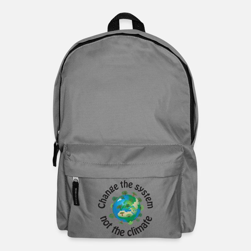 Changer le système, pas le climat noir - Sac à dos - gris éléphant