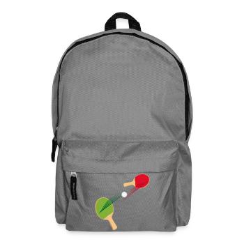 two table tennis bats with ball - Backpack - elephant grey - Front