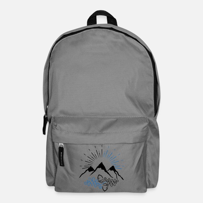 Berge Wandern Bergsteiger Eichenblätter - Rucksack - Mittelgrau