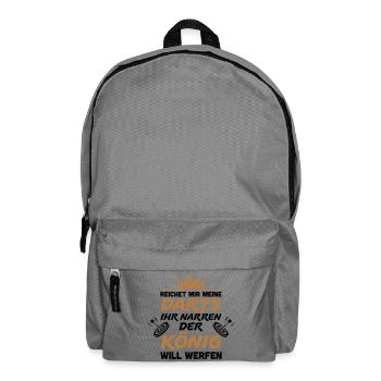 Reichet mir meine Darts ihr Narren - Rucksack - Mittelgrau - Vorne