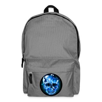 mysterious glass skull in glass look - Backpack - elephant grey - Front