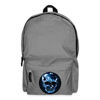 dark skull in glass crystal look - Backpack - elephant grey - Front