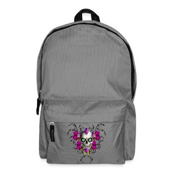 Gothique Punk Skull Roses R6Z - Sac à dos - gris éléphant - Devant