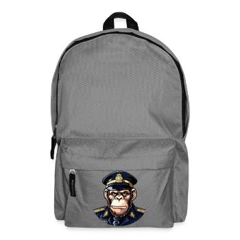 Schimpansen Polizist - Rucksack - Mittelgrau - Vorne
