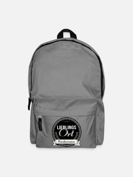 Lieblingsort Bodensee - Rucksack - Mittelgrau