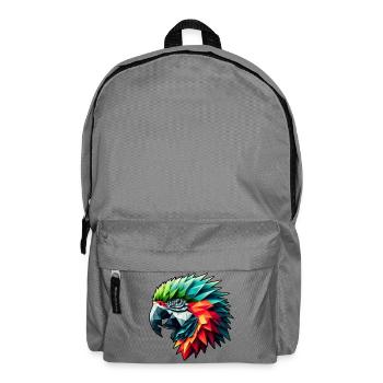 Perroquet dans le design polygonal coloré - Sac à dos - gris éléphant - Devant