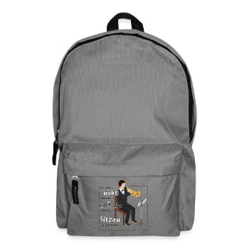 Ich muss nicht immer im Mittelpunkt stehen - Rucksack - Mittelgrau - Vorne