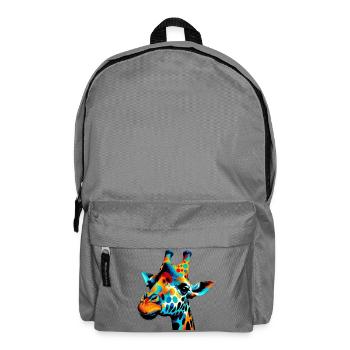 Giraffe Pop Art - Backpack - elephant grey - Front