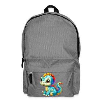 Dinosaurier - Rucksack - Mittelgrau - Vorne