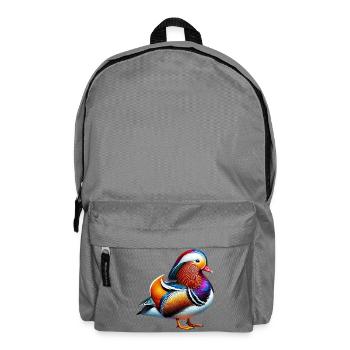 Mandarin duck - Backpack - elephant grey - Front