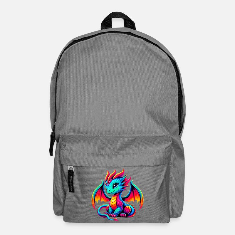 Drache - Rucksack - Mittelgrau