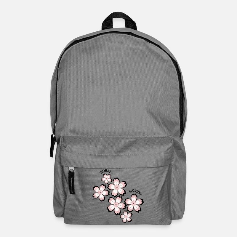 Fleur florale - Sac à dos - gris éléphant