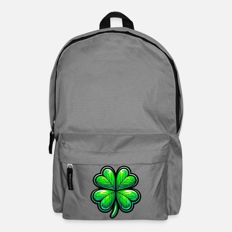 Vierblättriges Kleeblatt - Rucksack - Mittelgrau