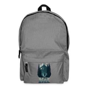 Der Weg ist das Ziel - Rucksack - Mittelgrau - Vorne
