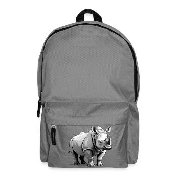 Nashorn Rhino - Animal Sticker - Backpack - elephant grey - Front