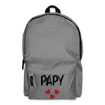 PAPY. PAPA. FÊTE DES PÈRES. BONNE FÊTE PAPA - Sac à dos - gris éléphant - Devant