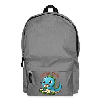 Cute dinosaur with sushi theme - Backpack - elephant grey - Front