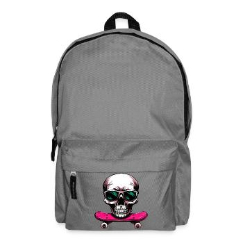 Totenköpfe Skateboard / Skater Totenkopf - Rucksack - Mittelgrau - Vorne