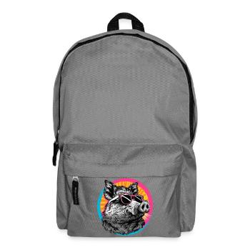 Sanglier cool avec lunettes de soleil - Sac à dos - gris éléphant - Devant