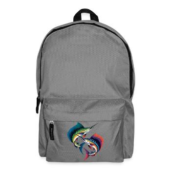 Doppelter Bunter Marlin - Rucksack - Mittelgrau - Vorne
