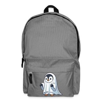 Funny Halloween Penguin Ghost Ghost Cartoon - Backpack - elephant grey - Front