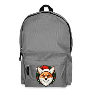 Füchse Weihnachten - Rucksack - Mittelgrau - Vorne