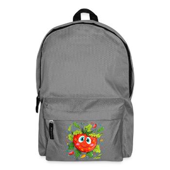 Tomate joyeuse à motif vert - Sac à dos - gris éléphant - Devant